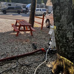 Anvil Campground - Sewer hook up in neighbors eating area.