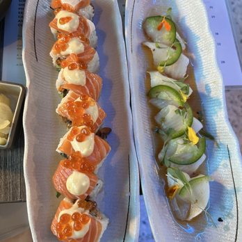 Glass Box San Diego - 3 Way Salmon Roll, Hamachi Crudo - Seafood Near Me - San Diego, California