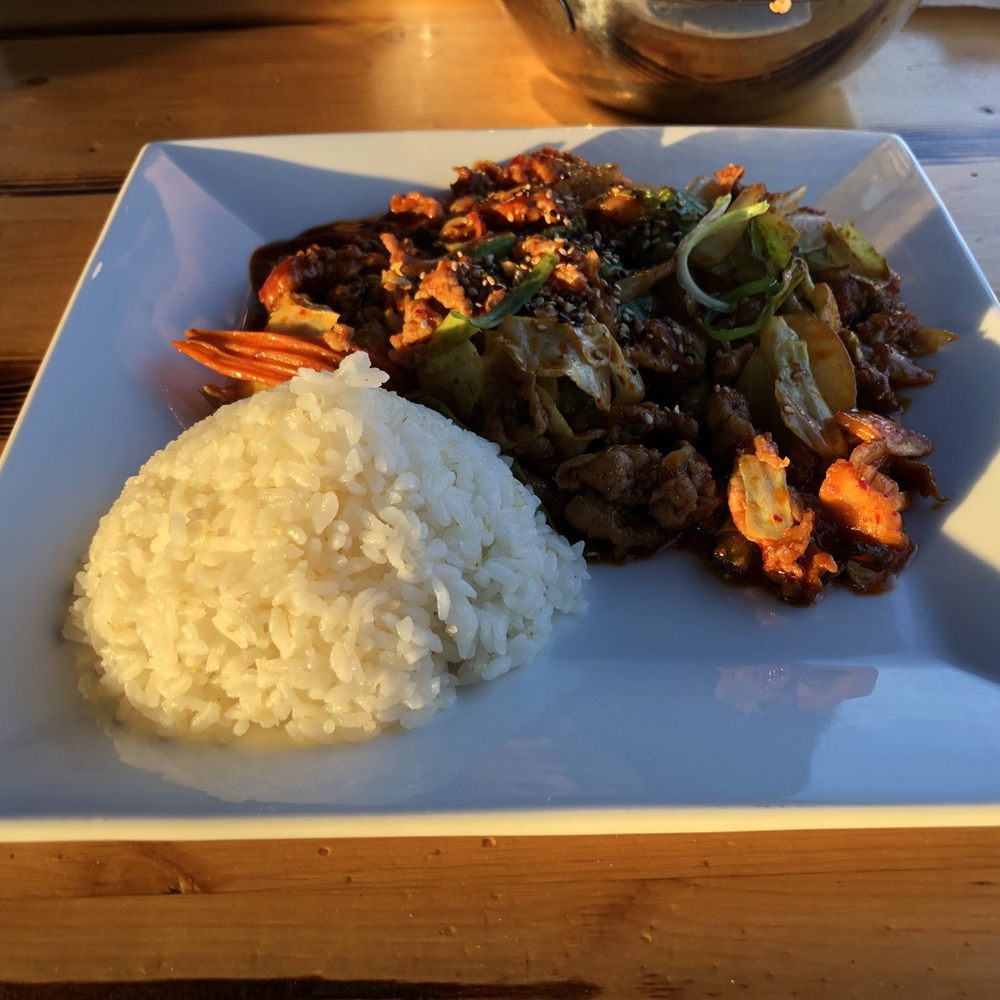 Ryu's Kitchen - Spicy Kimchi Pork - Korean Near Me - Fort Wayne, Indiana Ryu's Kitchen - Spicy Kimchi Pork - Korean Near Me - Fort Wayne, Indiana