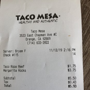 Taco Mesa - Check - Breakfast & Brunch Near Me - Orange, California Taco Mesa - Check - Breakfast & Brunch Near Me - Orange, California