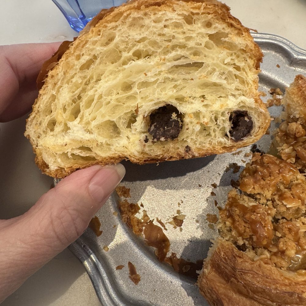 Persephone Bakery - Chocolate croissant with a disappointing quantity of chocolate - Bakeries Near Me - Jackson, Wyoming Persephone Bakery - Chocolate croissant with a disappointing quantity of chocolate - Bakeries Near Me - Jackson, Wyoming