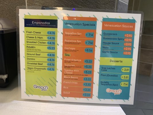 Menu photo 7 Arepa’s Place Greendale, WI