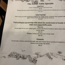 The Italian Table - Specials of the Day