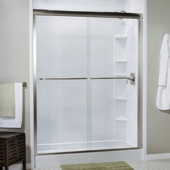 Bath Fitter - a shower with a glass door - Kitchen & Bath Near Me - Englewood, Colorado Bath Fitter - a shower with a glass door - Kitchen & Bath Near Me - Englewood, Colorado