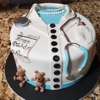Artemis Cakes - a birthday cake with a teddy bear and a stethoscope - Bakeries Near Me - Doral, Florida Artemis Cakes - a birthday cake with a teddy bear and a stethoscope - Bakeries Near Me - Doral, Florida