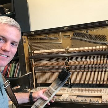 Mezzo Piano Tuning - Replacing white key tops and repainting the black keys in this cabinet grand piano - Piano Services Near Me Mezzo Piano Tuning - Replacing white key tops and repainting the black keys in this cabinet grand piano - Piano Services Near Me