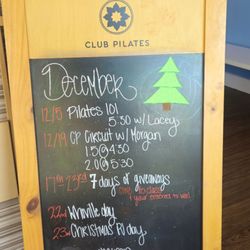 Club Pilates - December class schedule