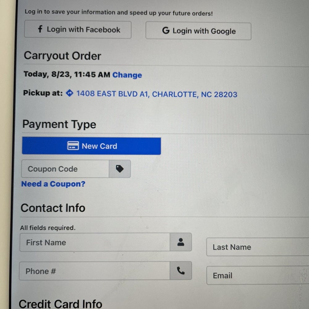 Pio Pio - Example of ordering online - Colombian Near Me - Charlotte, North Carolina Pio Pio - Example of ordering online - Colombian Near Me - Charlotte, North Carolina