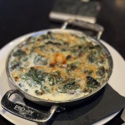 Stone & Webster Chophouse - Spinach Gratin- 9/5/24 - not traditional creamed spinach. He liked it, but I would try a different side.