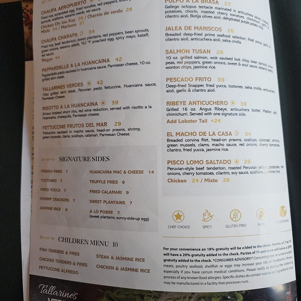 Pisco Peruvian Gastrobar - Food menu 3/3 - Peruvian Near Me - Orlando, Florida Pisco Peruvian Gastrobar - Food menu 3/3 - Peruvian Near Me - Orlando, Florida
