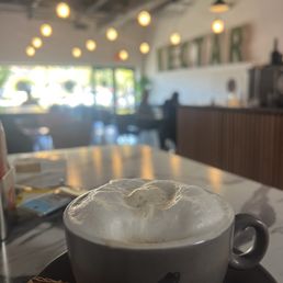 Amazing coffee great service delicious salads and paninis