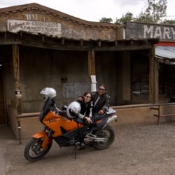 Mary's Bar - Me, my host, his bike, and Mary's Bar.
