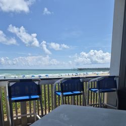 Barry's Bistro on the Beach - View of the Gulf from inside Barry's Beachside Bar