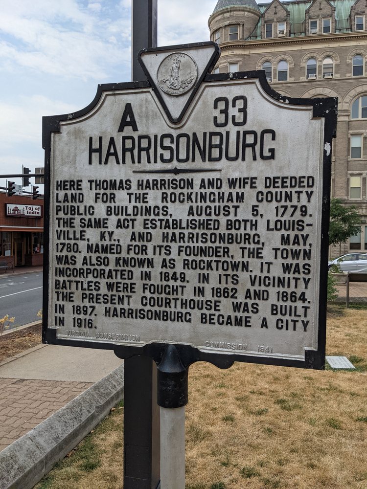 HARRISONBURG HISTORICAL MARKER 5 S Main St, Harrisonburg, VA Yelp