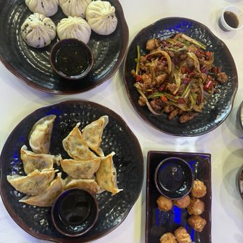Dumpling Master - Szechuan Spicy Chicken Beef Sheng Jian Bao (5) Shrimp Siu Mai (6) Beef Deep Fried Dumplings (8) - Dim Sum Near Me - Peachtree City, Georgia Dumpling Master - Szechuan Spicy Chicken Beef Sheng Jian Bao (5) Shrimp Siu Mai (6) Beef Deep Fried Dumplings (8) - Dim Sum Near Me - Peachtree City, Georgia