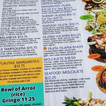 Margaritas - Menu - Mexican Near Me - Millington, Tennessee