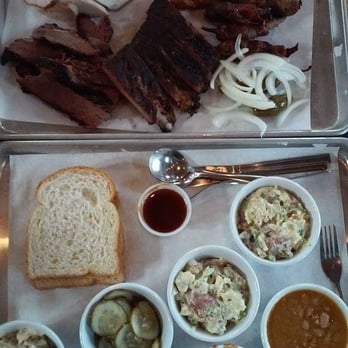 Ten50 BBQ - Get the Okra (not pictured), the Brisket, some Torpedoes, Tater Salad and a Lakewood Brewery Temptress on draft. Perfect. - Barbeque Near Me - Richardson, Texas Ten50 BBQ - Get the Okra (not pictured), the Brisket, some Torpedoes, Tater Salad and a Lakewood Brewery Temptress on draft. Perfect. - Barbeque Near Me - Richardson, Texas