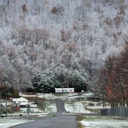 Leeman Field RV Park and Campgrounds - Road between RV park and the park itself