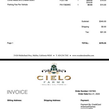 Cielo Farms - Bogus charges they made up when I tried to cancel my membership - Venues & Event Spaces Near Me - Malibu, California Cielo Farms - Bogus charges they made up when I tried to cancel my membership - Venues & Event Spaces Near Me - Malibu, California