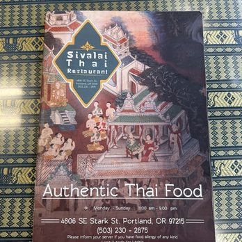 Sivalai Thai Restaurant - Menu - Thai Near Me - Portland, Oregon Sivalai Thai Restaurant - Menu - Thai Near Me - Portland, Oregon