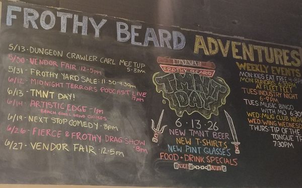 Menu photo 1 Frothy Beard Brewing Company Charleston, SC