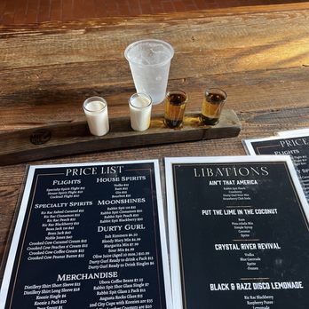 2nd City Distilling - Specialty spirit flight - Distilleries Near Me - Downtown Augusta, Georgia