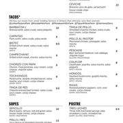 Photo of Campechano Taquería - Toronto, ON, Canada. Taco menu