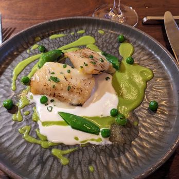 Hapa Bistro - Black cod with Burre Blanc and snap peas - French Near Me - San Bruno, California Hapa Bistro - Black cod with Burre Blanc and snap peas - French Near Me - San Bruno, California