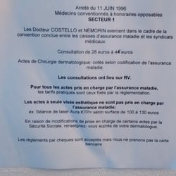 Costello Françoise - Les honoraires.