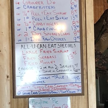 Robinson's Seafood - Special board - Seafood Near Me - Cedar Key, Florida