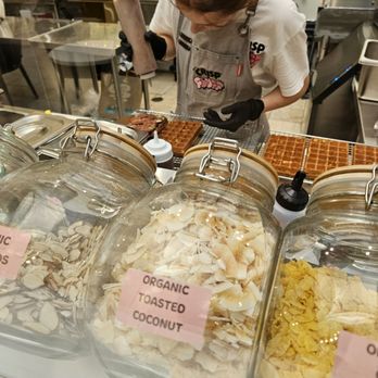 Crisp N Fluff - The lady making my order - Waffles Near Me - Sherman Oaks, California Crisp N Fluff - The lady making my order - Waffles Near Me - Sherman Oaks, California