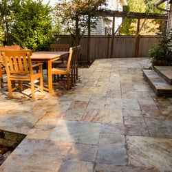 Photo of Closer to Nature Landscape - Seattle, WA, US. Dessert Gold dimensional mortar set patio