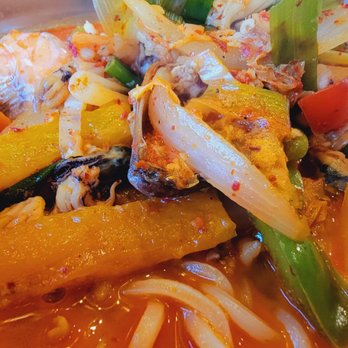 Seoul Garden - Jjamppong (Korean Spicy Seafood Noodle Soup) - Korean Near Me - Nashville, Tennessee