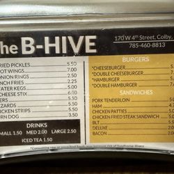 B Hive - Menu