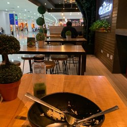 Pure Nectar - Seating area. Don't mind my devoured bowl.