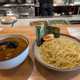 Spicy tsukemen ramen (summer special!) but now on the main menu Spicy tsukemen ramen (summer special!) but now on the main menu