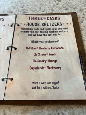 Menu photo 1 Three Casks Nashville, TN