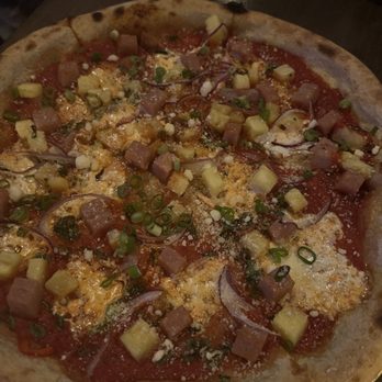Holy Ghost Bar - Hawaiiana pizza from next door. Order in person and they bring it on a tray instead of a box. - Cocktail Bars Near Me - Portland, Oregon