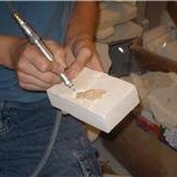 Antares Fossils & Minerals - Stepson "prepping" lake bed fossil sample - Gemstones & Minerals Near Me - Evanston, Wyoming Antares Fossils & Minerals - Stepson "prepping" lake bed fossil sample - Gemstones & Minerals Near Me - Evanston, Wyoming
