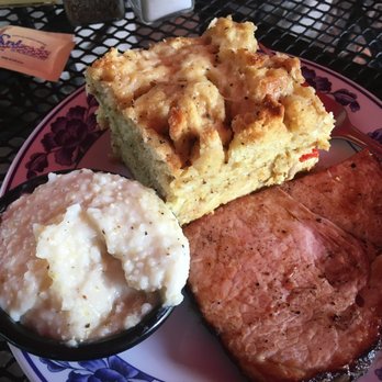 Stella's Kentucky Deli - Weisenberger Mill cheese grits, Cheesy Egg Strata, hickory smoked ham - Delis Near Me - Lexington, Kentucky Stella's Kentucky Deli - Weisenberger Mill cheese grits, Cheesy Egg Strata, hickory smoked ham - Delis Near Me - Lexington, Kentucky