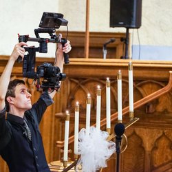 EBC Weddings - Eric in the zone at our wedding ceremony!
