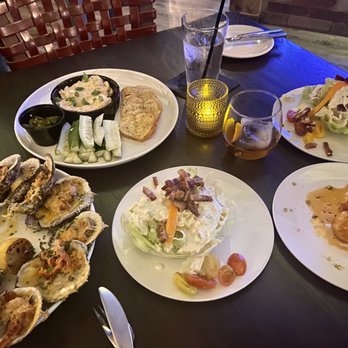 River & Post - Broiled Market Oysters, House Smoked Fish Dip, Iceberg Wedge, fried goat cheese balls, and Bulleit Proof - Lounges Near Me - Jacksonville, Florida