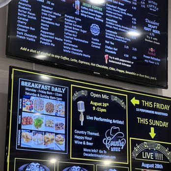Decadent A Coffee and Dessert Bar - Menu - Wine Bars Near Me - Fulton, Maryland