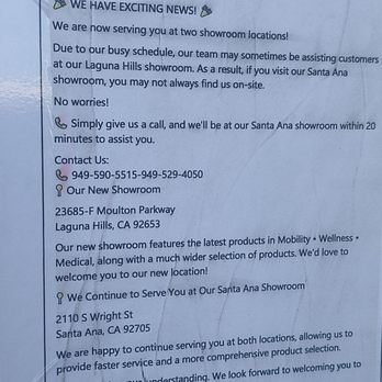 Malisa Mobility - Phone numbers and addresses, call ahead if you're on a tight schedule - Mobility Equipment Sales & Services Near Me - Santa Ana, California Malisa Mobility - Phone numbers and addresses, call ahead if you're on a tight schedule - Mobility Equipment Sales & Services Near Me - Santa Ana, California