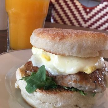 Bob's Well Bread - Breakfast sandwich with homemade sausage, from scratch muffin and fresh squeezed OJ! - Bakeries Near Me - Los Alamos, California Bob's Well Bread - Breakfast sandwich with homemade sausage, from scratch muffin and fresh squeezed OJ! - Bakeries Near Me - Los Alamos, California
