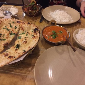 Bollywood Grill - Garlic naan, chicken tikka masala and mango chicken - Indian Near Me - Cumberland, Rhode Island
