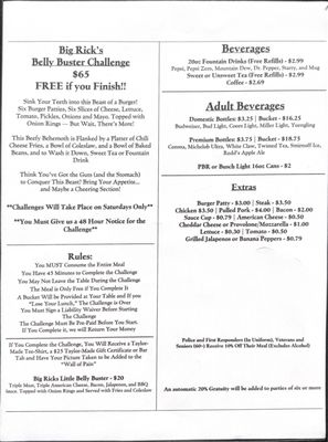 Menu photo 4 Taylor Made Restaurant and Bar Montgomery, WV