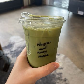 The Honey Bean - My usual: the Honey Matcha Latte with Almond Milk - Coffee & Tea Near Me - San Antonio, Texas The Honey Bean - My usual: the Honey Matcha Latte with Almond Milk - Coffee & Tea Near Me - San Antonio, Texas