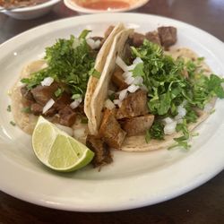 Lengua (Roast Tongue) Taco the best in Humble! Look at those huge pieces!