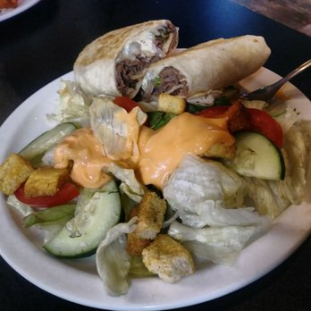 Bub's Brewing - Philly Wrap with (upcharged) side salad. - Burgers Near Me - Winona, Minnesota Bub's Brewing - Philly Wrap with (upcharged) side salad. - Burgers Near Me - Winona, Minnesota